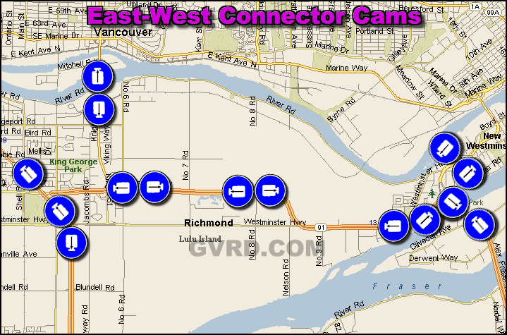 Hwy 99 and Hwy 91 East-West Connector Corridor Traffic Cams