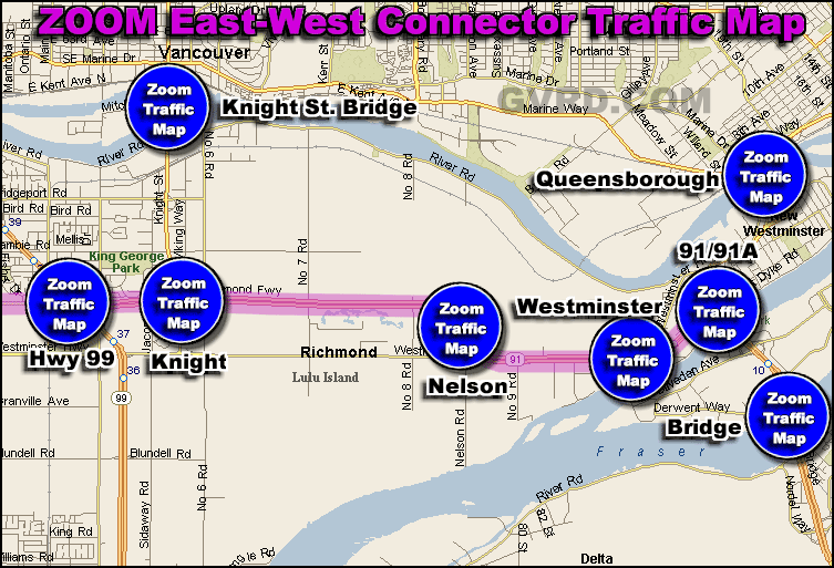 East-West Connector at No 6 Rd Traffic Zoom Map