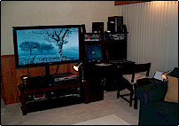 Big screen TV and high speed internet access in Rec. room