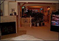 Main master bedroom fireplace and tv