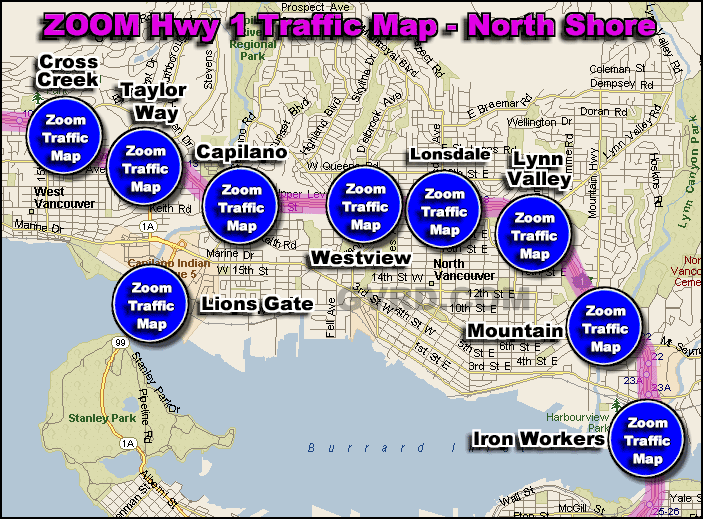 Hwy 1 at Mountain Hwy Traffic Zoom Map