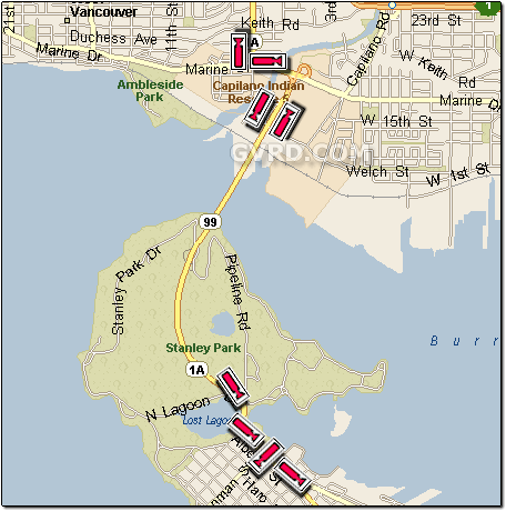 bridge lions gate traffic gvrd cams conditions below index also