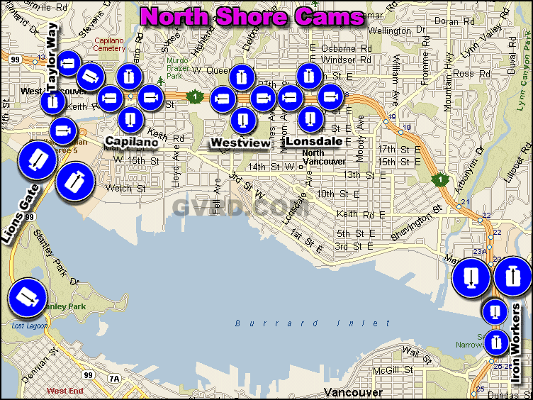 Upper Levels Highway - North Shore Vancouver Web Cams