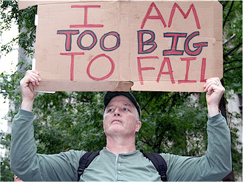Occupy Vancouver Too Big To Fail Sign